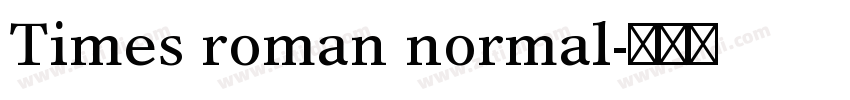 Times roman normal字体转换